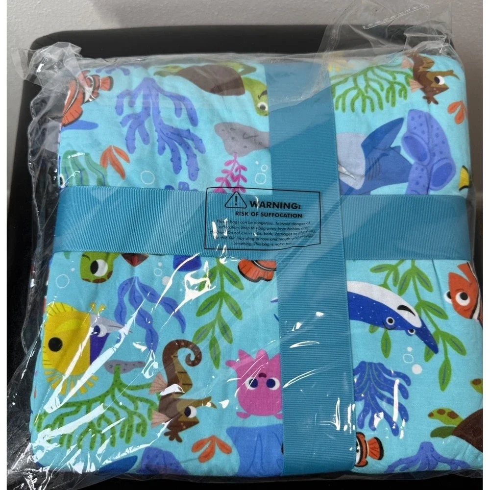 Little Sleepies Nemo's Reef Bamboo Large Cloud Blanket Finding Nemo NIB 50 X 50